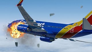 Terrifying Moments as Engine Explodes at 33000ft  Uncontained Failure  Southwest Airlines 1380 [upl. by Aicirtap293]