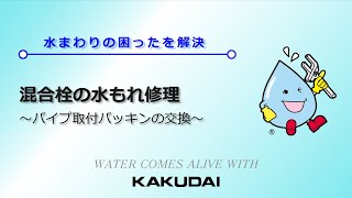 混合栓の水もれ修理～パイプ取付パッキンの交換～｜カクダイ [upl. by Aramo]