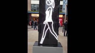 Lumiere London 2016  Shaida Walking 2015 Julian Opie [upl. by Llertnek]