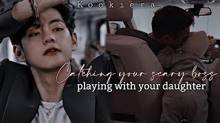 •Catching your scary boss playing with your daughter• Taehyung Oneshot [upl. by Araiek110]