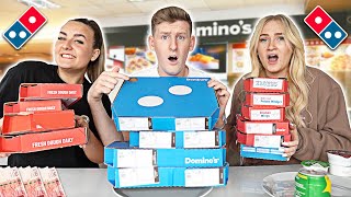 Last to STOP Eating DOMINOS Wins £10000  Challenge [upl. by Ielak]