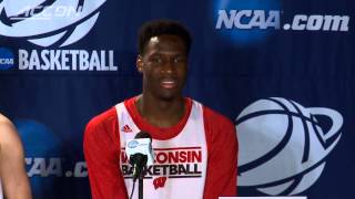 Wisconsin Basketball Player Has Embarrassing Moment at Press Conference [upl. by Akin629]