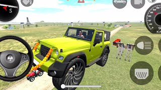 Dollar Song Modified Mahindra Green Thar👿  Indian Cars Simulator 3D  Android Gameplay [upl. by Ikkin]