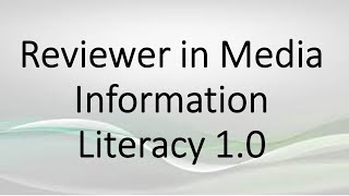 Reviewer in Media Information Literacy 10 [upl. by Karole]