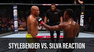 Reaction Israel Adesanya vs Anderson Silva [upl. by Eihcir]