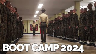 United States Marine Corps Recruit Training  Pick Up March 2024 [upl. by Kamin166]