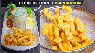 Leche de Tigre 🐅 con Chicharron de Pota  Abelca [upl. by Sira]