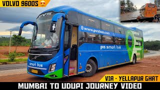 Mumbai to Udupi bus journey 🔥  Volvo 9600s Luxury Sleeper Bus  PVS Travels [upl. by Akyeluz]