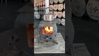 Heating and cooking stove burning wood and coal heating stove home heating wood stove [upl. by Fortunia]