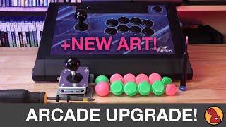 Upgrading Hori Fighting Stick Alpha With New Art Sanwa Buttons and Seimitsu LS32 [upl. by Eirret]