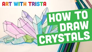 How to Draw Crystals Inspired by Artist Lizeth Prieto  Perfect for Hispanic Heritage Month [upl. by Evania]