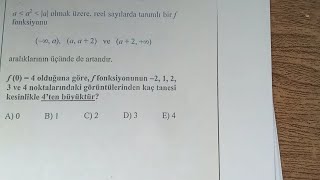 MY AYTDEN FONKSİYON GRAFİĞİ SORUSU TEMEL YORUMLARLA yks2024 matematik [upl. by Irmo86]