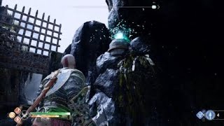 God of War PS4 Cliffs of the Raven  How to bring the wind back up to the upper level [upl. by Halimak550]