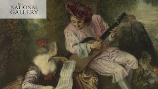 JeanAntoine Watteau’s ‘The Scale of Love’  Painted Lovers  National Gallery [upl. by Atnwahsal]