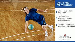 Junckers Handball Floors  Solid hardwood sports flooring [upl. by Fredericka521]