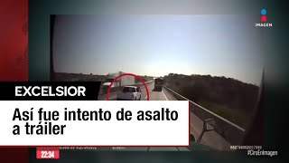 Intento de asalto a trailero en Arco Norte… Agáchate te van a disparar échales el tráiler [upl. by Matusow]