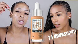 MAYBELLINE SUPERSTAY 24HR WATERPROOF SKIN TINT  Wear Test  Review [upl. by Harad543]