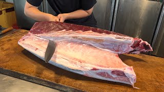 Master Chef Cuts 1000 Otoro from Giant Bluefin Tuna – Watch the Precision [upl. by Fulbright176]