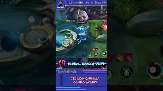 CECILION CARMILLA COMBO WOMBO  CECILION PASSIVE MOONLIT WALTZ  MLBB [upl. by Bonneau]