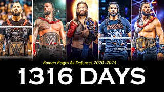 Roman Reigns 1316 Days Historic Title Reign  Roman Reigns all Title Defenses [upl. by Ahearn]