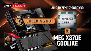 Checking out the AMD Ryzen 7 9800X3D amp MEG X870E GODLIKE [upl. by Zilevi]