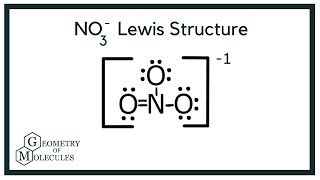 NO3 Lewis Structure Draw Lewis Dot Structure of Nitrate Ion [upl. by Gilles]