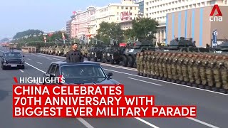 Highlights China celebrates 70th anniversary with biggest ever military parade [upl. by Merrie515]