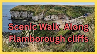 Flamborough Walk Along Cliffs  North Landing Near Bridlington [upl. by Anrak967]