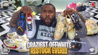 CRAZIEST OFF WHITE RESTOCK TO DATE WONT EVER HAPPEN HERE NEW JORDAN 1 LOW TRAVIS SCOTT COLORWAY [upl. by Ardnikat]