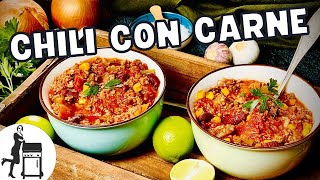 Chili con Carne Rezept  Lecker Einfach amp Schnell  Die Frau am Grill  Dutch Oven [upl. by Montana23]