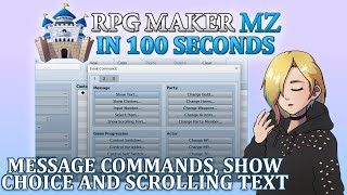 Message Commands Show Choice and Scrolling Text  RPG Maker MZ In 100 Seconds [upl. by Nere]