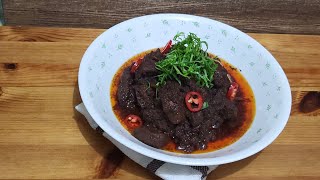 Resepi Rendang Daging Hitam tanpa Kerisik  Rozys Delight [upl. by Goldshlag]