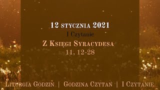 GodzinaCzytań  I Czytanie  12 stycznia 2021 [upl. by Kimitri]