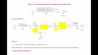 Direct αC–H bond functionalization of unprotected cyclic amines Nature Chem 2018 10 165–169 [upl. by Desmond170]