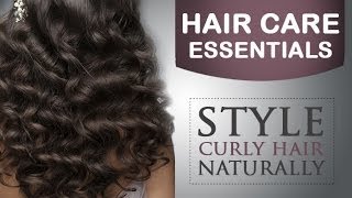 How to Style Curly Hair Naturally  Telugu [upl. by Elyse]