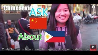 What Chinese think of Philippines Ask Chinese about FilipinoStreet interview [upl. by Eerrehc]