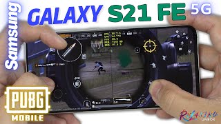 Samsung Galaxy S21 FE PUBG Mobile Gaming review  FPS amp Battery Drain test [upl. by Brodeur]