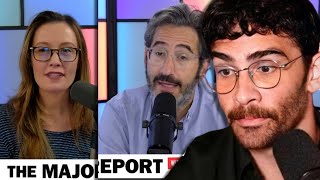 Sam Seder and Emma Vigeland Defend Hasan  Hasanabi reacts [upl. by Aiset]