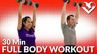 30 Minute Dumbbell Full Body Workout at Home  Total Body Strength Training Workouts with Weights [upl. by Zelde]