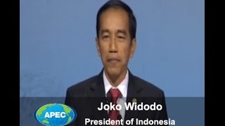 Joko Widodo President of Indonesia at the APEC CEO Summit [upl. by Kcirtapnaes]