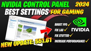 Nvidia Control Panel New update 55161 2024 FOR Best Setting Gaming [upl. by Shanan1]