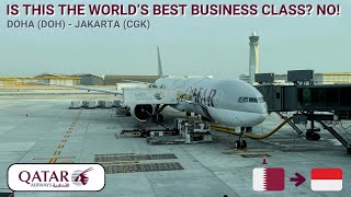 REVIEW  Qatar Airways  Doha DOH  Jakarta CGK  Boeing 777300ER  Business Class [upl. by Irmina571]