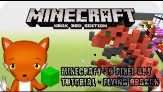 MineCraft 3D Pixel Art Tutorial  Flying Dragon Model [upl. by Lawrenson]