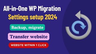 How to migrate WordPress website using all in one wp migration All in one wp migration plugin 2024 [upl. by Haldi836]