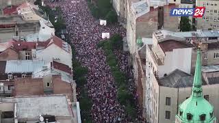 Bllokohen stacionet hekurudhore në Beograd pas protestave kundër minierës së litiumit [upl. by Odnuges]