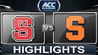 NC State vs Syracuse  2014 ACC Basketball Highlights [upl. by Suoirad]