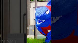 Epic Dinosaur Battle Joker Indominus REX vs Spiderman MEGALODON colorfuldinosaurs jurassicworld [upl. by Terese81]