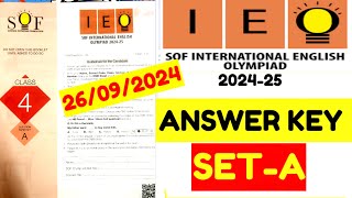 English Olympiad SetA 20242025  SOF IEO Class 4 Questions with Answer  SOF English Olympiad [upl. by Sikata]