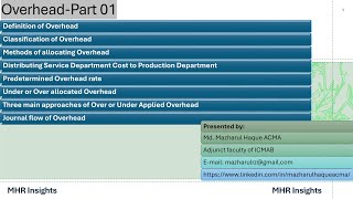 Overhead Costs Part 01  Allocation Predetermined Rates amp Journal Flow Explained [upl. by Anigger]