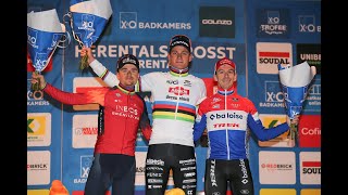 Cyclocross  X2O Badkamers Trofee 2023  Mathieu van der Poel quotis backquot et écrase tout à Herentals [upl. by Neerihs206]